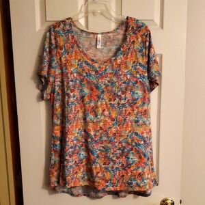 Lularoe Colorful Women's Top 3XL Short Sleeves Like New!